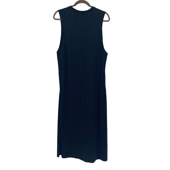 Nike Size M Air Jordan Heritage Pinstriped Maxi Dress Black DO5011-010 Loose Fit - Picture 2 of 12